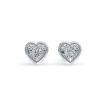 Load image into Gallery viewer, Solitaire Heart Studs