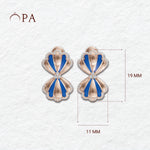 Load image into Gallery viewer, Indigo Blossom Earrings | Diamond Earring
