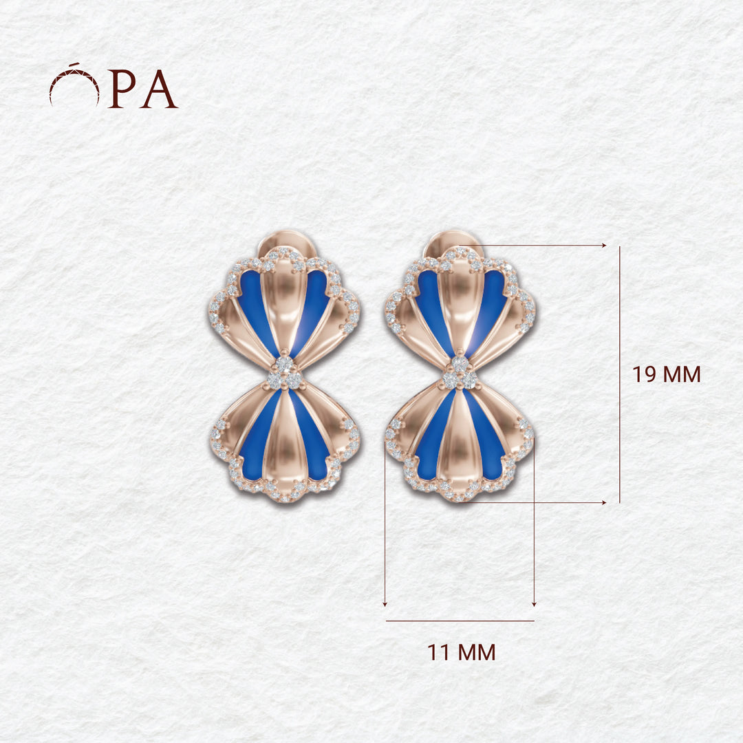 Indigo Blossom Earrings | Diamond Earring