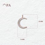 Load image into Gallery viewer, Moon pendant | Diamond Pendant | Crescent Moon Pendant