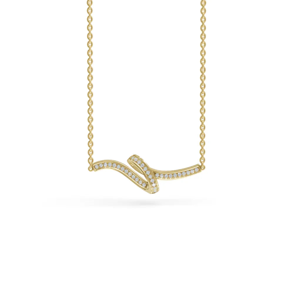 Flow Pendant | Minimal Pendant | Diamond Locket