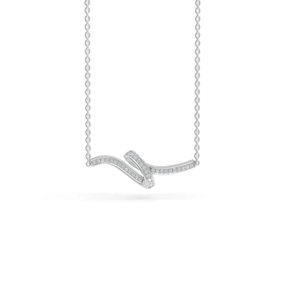 Flow Pendant | Minimal Pendant | Diamond Locket