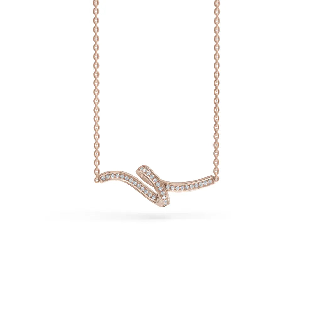 Flow Pendant | Minimal Pendant | Diamond Locket