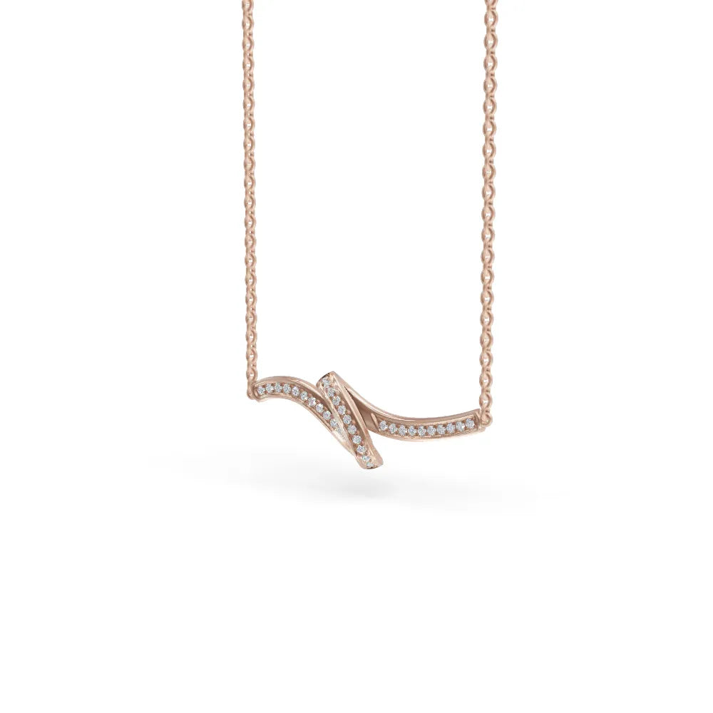Flow Pendant | Minimal Pendant | Diamond Locket