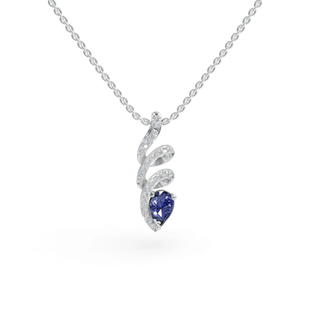 Tanzanite Twirl Pendant | Bold Diamond Jewelry