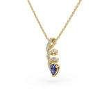 Load image into Gallery viewer, Tanzanite Twirl Pendant | Bold Diamond Jewelry