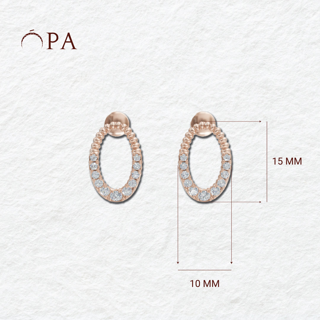 Oval Pebble Diamond Earrings | Diamond earrings | Everyday earrings
