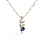 Load image into Gallery viewer, Tanzanite Twirl Pendant | Bold Diamond Jewelry