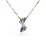 Load image into Gallery viewer, Wave Flower Pendant | Diamond Flower Pendant