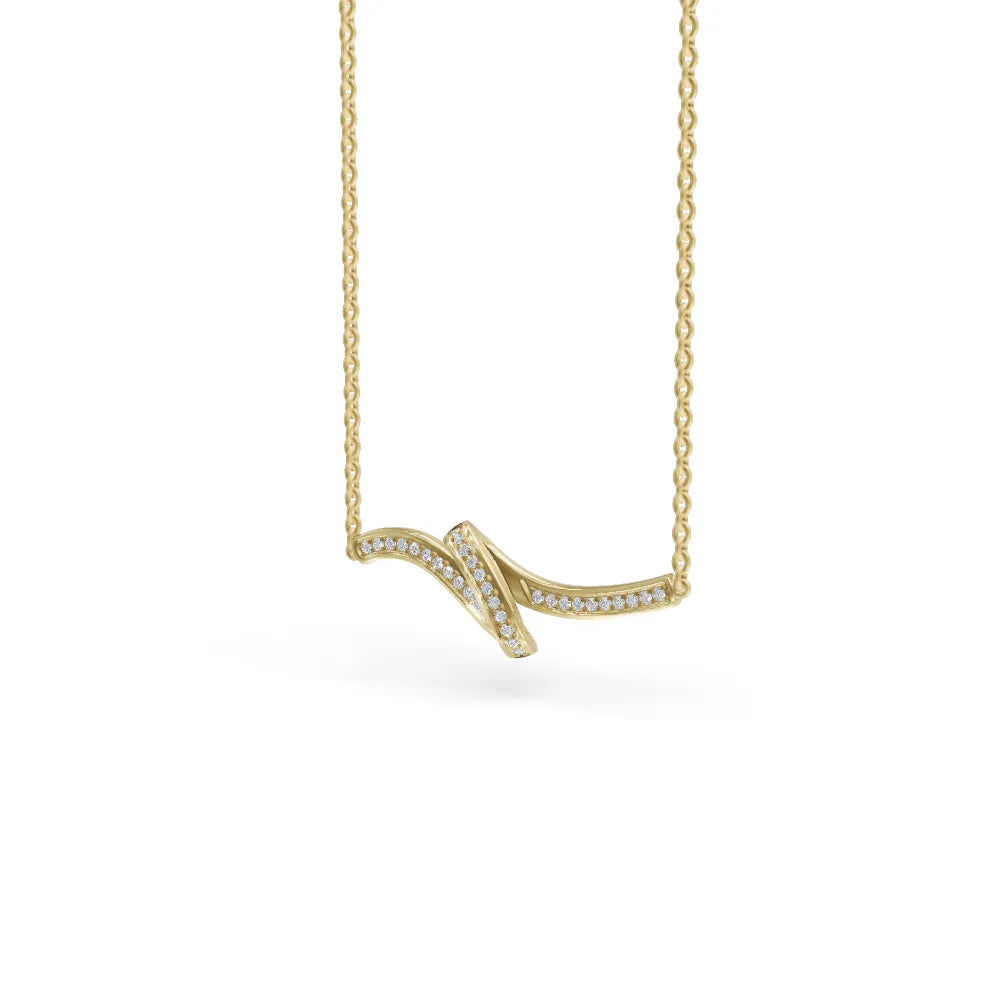 Flow Pendant | Minimal Pendant | Diamond Locket