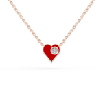 Load image into Gallery viewer, Chaandee Red Heart 925 Sterling Silver Lab Grown Diamond Pendant