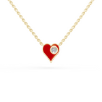 Load image into Gallery viewer, Chaandee Red Heart 925 Sterling Silver Lab Grown Diamond Pendant