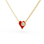 Load image into Gallery viewer, Chaandee Red Heart 925 Sterling Silver Lab Grown Diamond Pendant