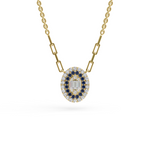 Load image into Gallery viewer, Tennis Blue 925 Sterling Silver Lab Grown Diamond Pendant