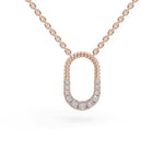 Load image into Gallery viewer, Pebble Loop Pendant | Gift for her | Diamond locket |  Elegant jewelry
