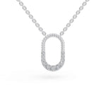 Load image into Gallery viewer, Pebble Loop Pendant | Gift for her | Diamond locket |  Elegant jewelry