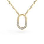 Load image into Gallery viewer, Pebble Loop Pendant | Gift for her | Diamond locket |  Elegant jewelry