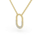 Load image into Gallery viewer, Pebble Loop Pendant | Gift for her | Diamond locket |  Elegant jewelry