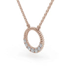 Load image into Gallery viewer, Pebble Round Pendant | Women's Diamond Pendant | Diamond Pendant