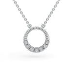 Load image into Gallery viewer, Pebble Round Pendant | Women's Diamond Pendant | Diamond Pendant