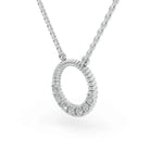 Load image into Gallery viewer, Pebble Round Pendant | Women's Diamond Pendant | Diamond Pendant