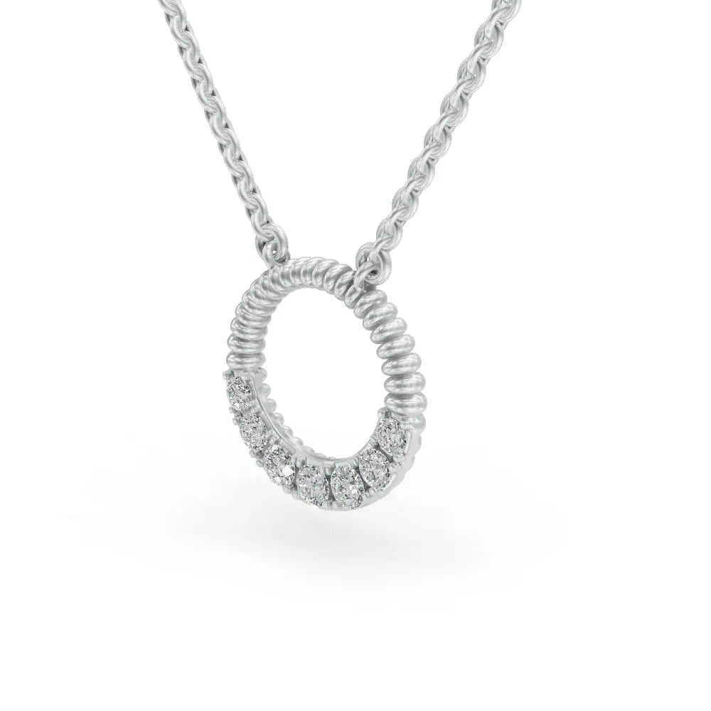 Pebble Round Pendant | Women's Diamond Pendant | Diamond Pendant