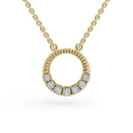 Load image into Gallery viewer, Pebble Round Pendant | Women's Diamond Pendant | Diamond Pendant