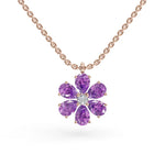 Load image into Gallery viewer, Purple Flora Pendant