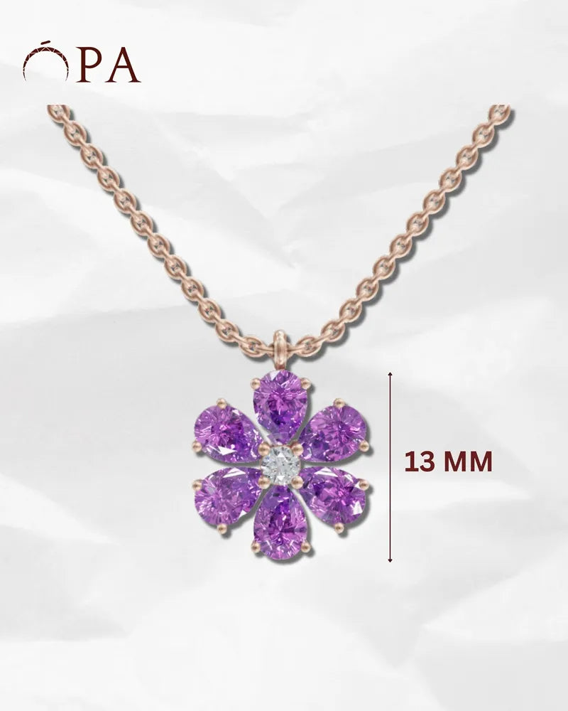 Purple Flora Pendant