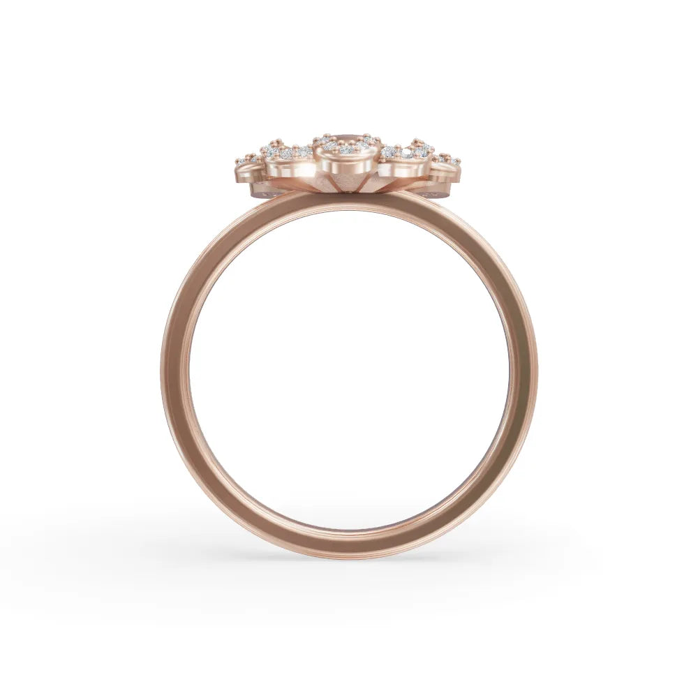 Ocean Clover Ring | Bridal Ring