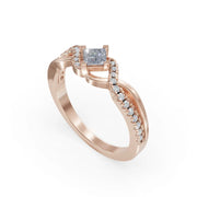 Opulent Woven 925 Sterling Silver Ring | Lab Grown Diamond Ring