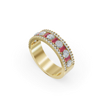 Load image into Gallery viewer, Chaandee Pink Ray 925 Sterling Silver Lab Grown Diamond Ring