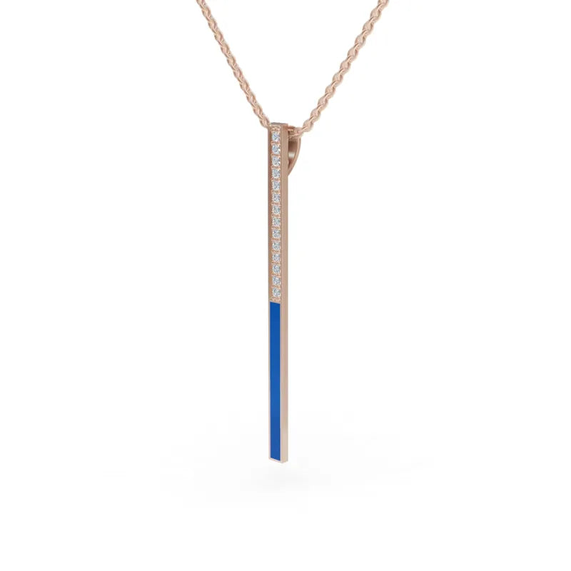 Sleek blue pendant