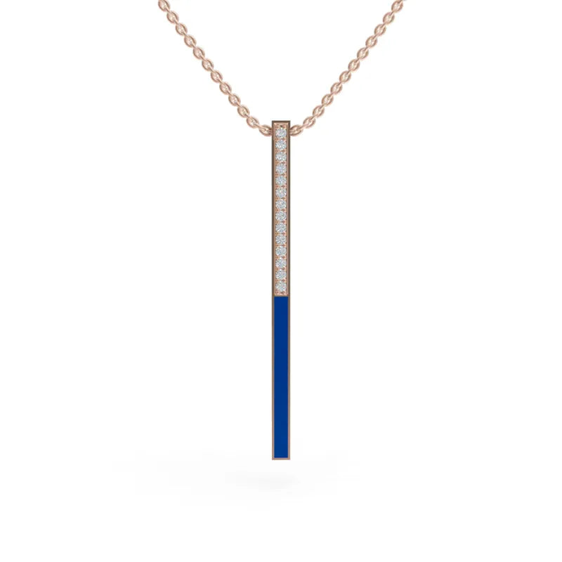 Sleek blue pendant