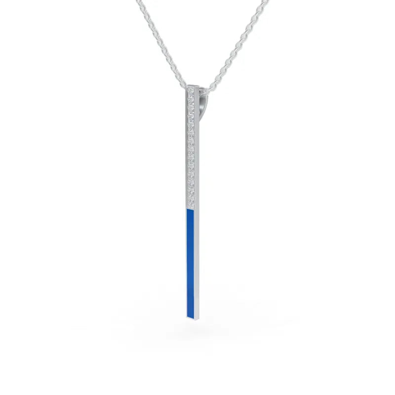 Sleek blue pendant