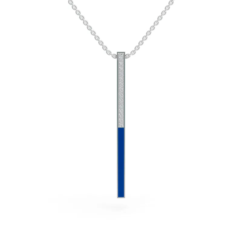 Sleek blue pendant