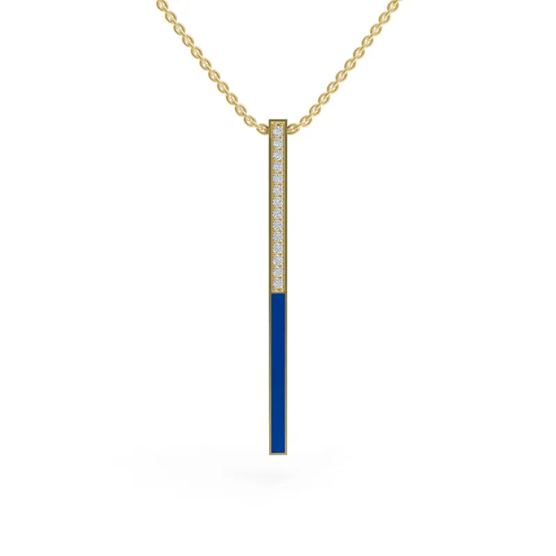 Sleek blue pendant