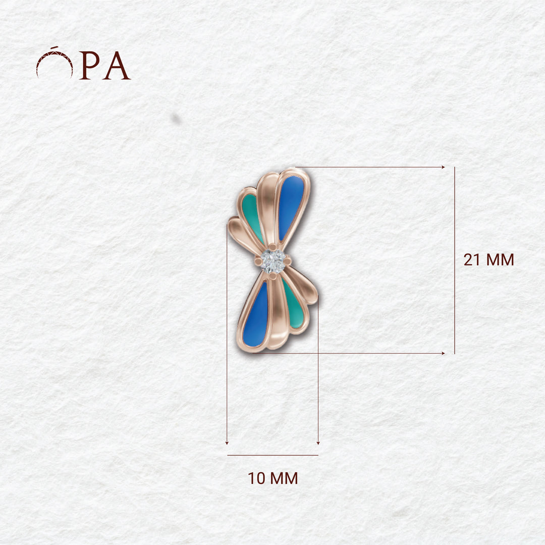 Wave Flower Pendant | Diamond Flower Pendant