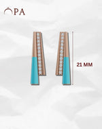 Load image into Gallery viewer, Blue lagoon 925 Sterling Silver Lab Grown Diamond Earrings