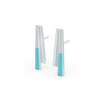 Load image into Gallery viewer, Blue lagoon 925 Sterling Silver Lab Grown Diamond Earrings