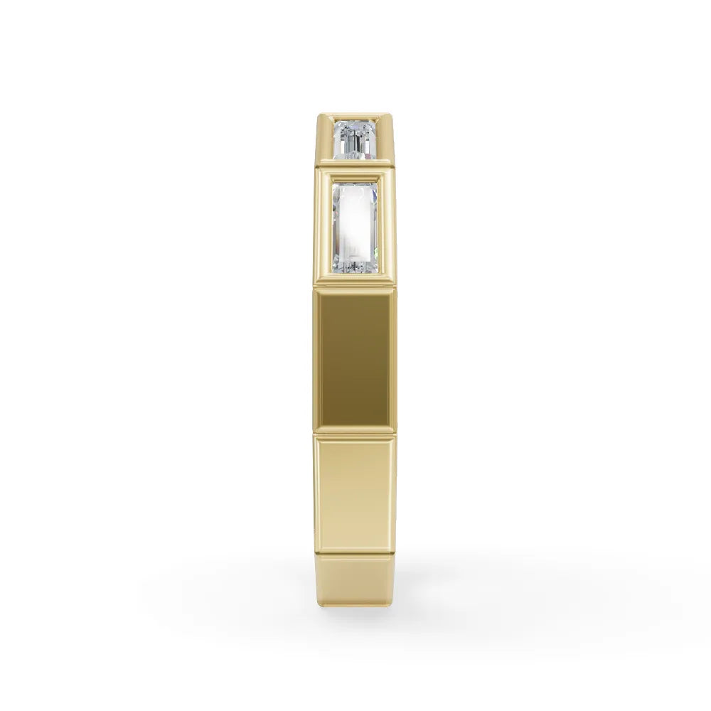 Modern Edge Baguette Ring | Lab Grown Diamond Ring