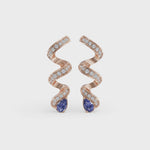 Load and play video in Gallery viewer, Tanzanite Twirl Earring | Earrings For Bride