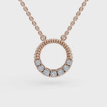 Load and play video in Gallery viewer, Pebble Round Pendant | Women's Diamond Pendant | Diamond Pendant