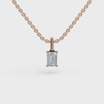 Load and play video in Gallery viewer, Classic Baguette Pendant | Diamond Locket