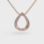 Load and play video in Gallery viewer, Elegant Pear Pendant | Diamond Pendant | Gift for her