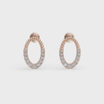 Load and play video in Gallery viewer, Oval Pebble Diamond Earrings | Diamond earrings | Everyday earrings