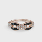 Load and play video in Gallery viewer, Gray Bonding Band Diamond Ring | Engagement Rings | Enamel jewellery