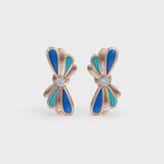 Load and play video in Gallery viewer, Wave Flower Earrings | Diamond Earrings For Women | Beach Earrings