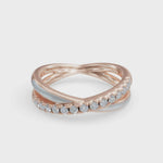 Load and play video in Gallery viewer, Pink Criss Cross Band | Criss Cross Diamond Ring | Enamel ring