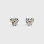 Load and play video in Gallery viewer, Trio Diamond Cluster Stud Earrings